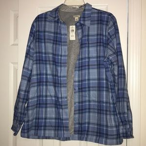 Fleece lined L.L Bean Blue Flannel